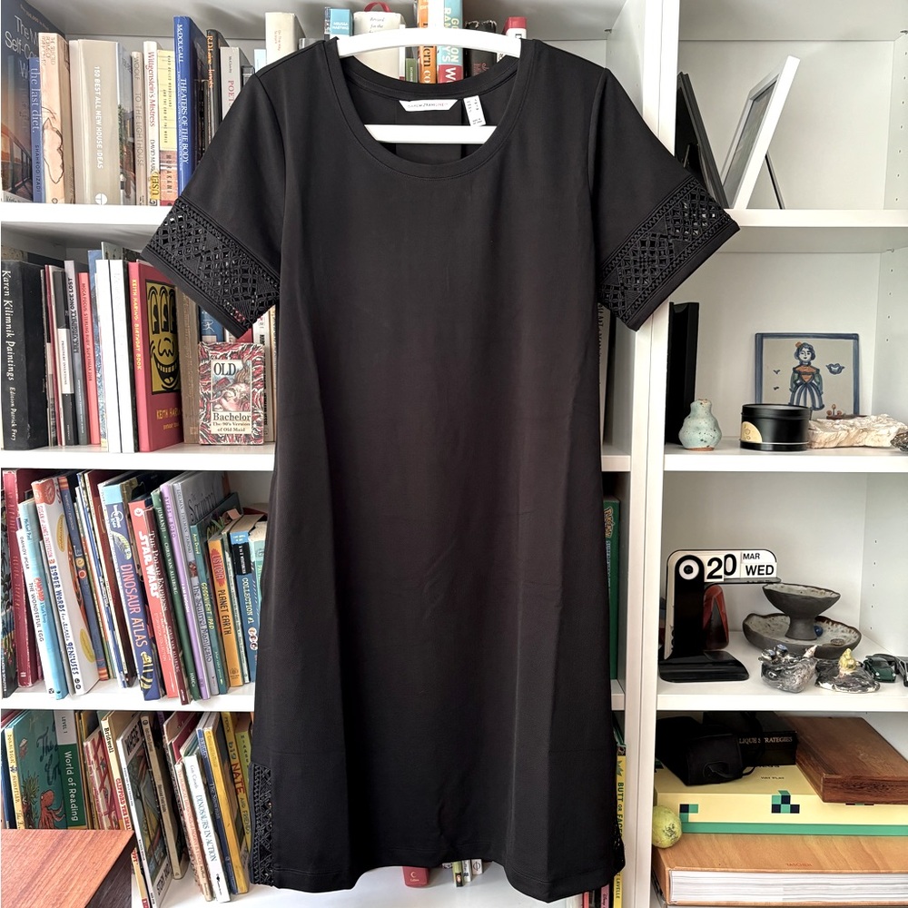 Isaac Mizrahi Live! Regular Short Sleeve Pebble Knit Dress SMALL